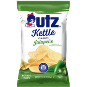 Outz Kettle Classics Jalapeno potato chips packaging on a white background