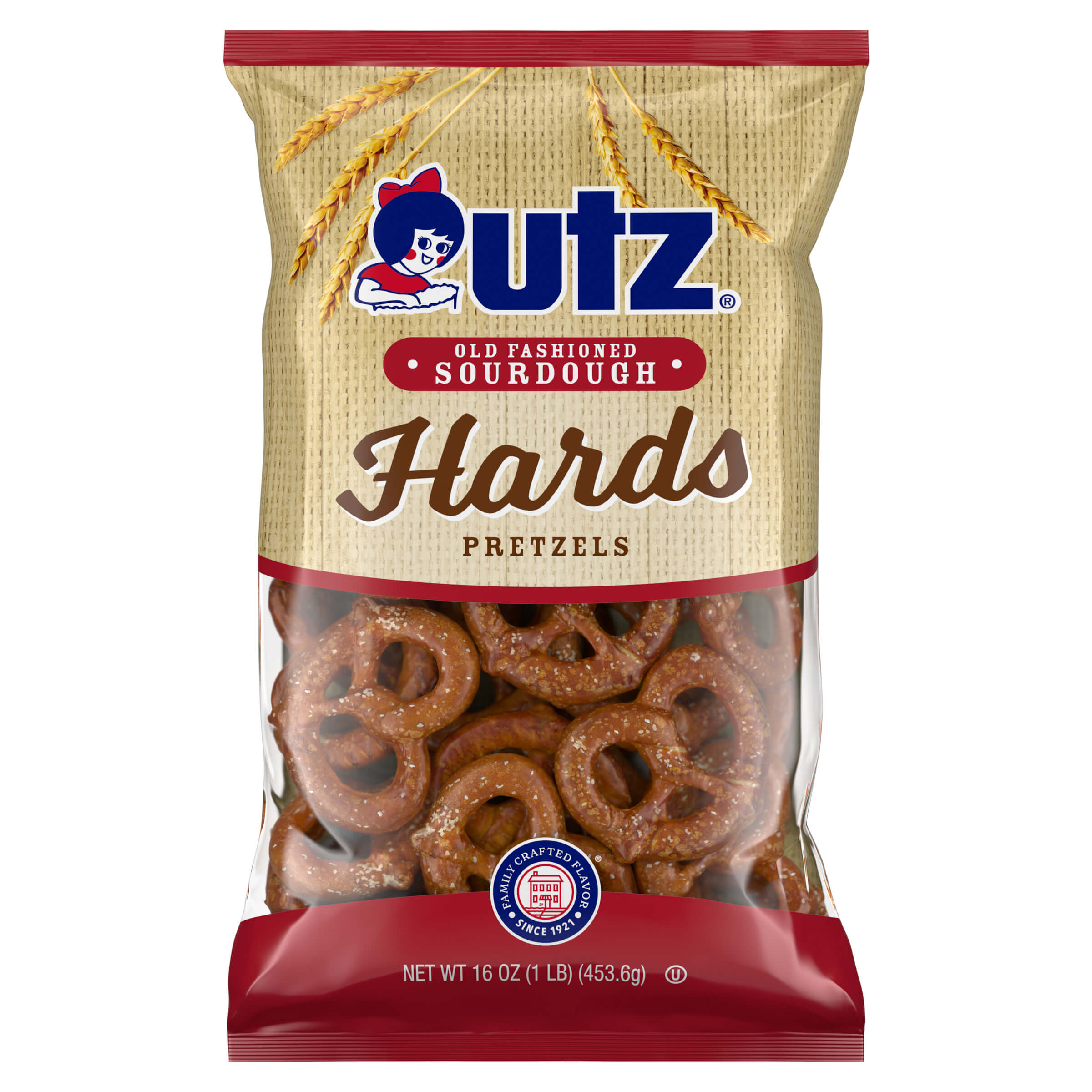 Outz Old Fashioned Sourdough Hards Pretzels packaging on a white background