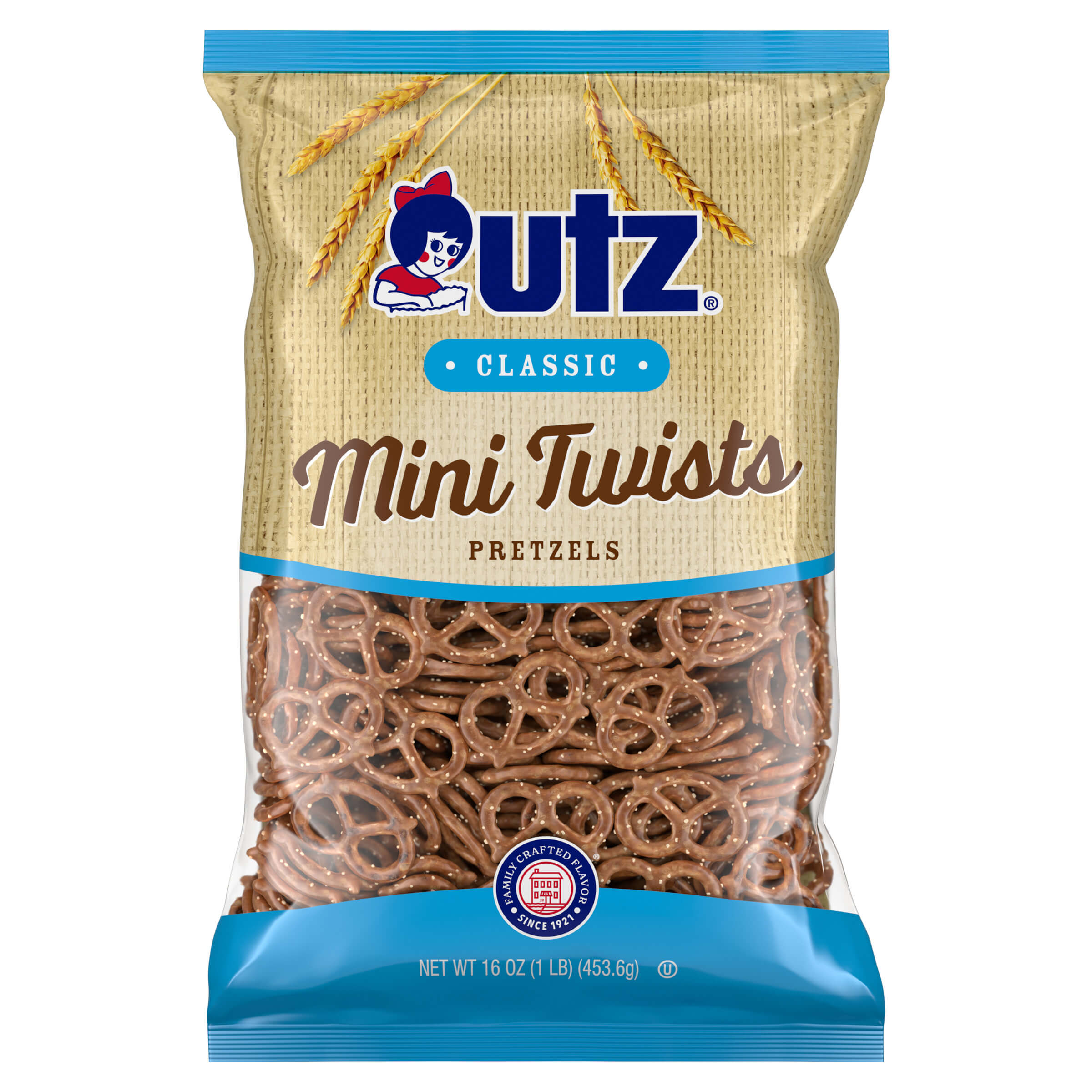 Outz Classic Mini Twists Pretzels packaging on a white background