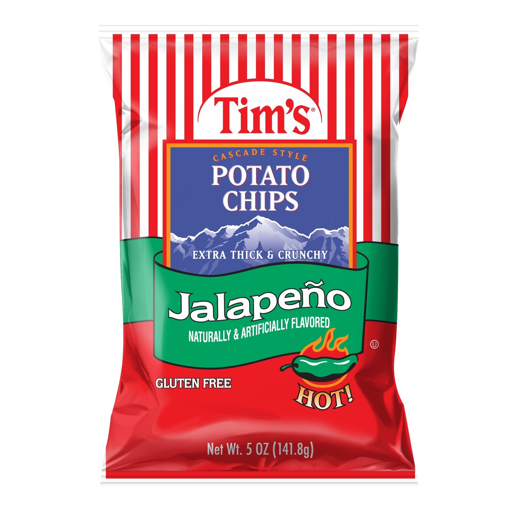 Tim's Potato Chips, Jalepeno Potato Chips Tim's Cascade Snacks 