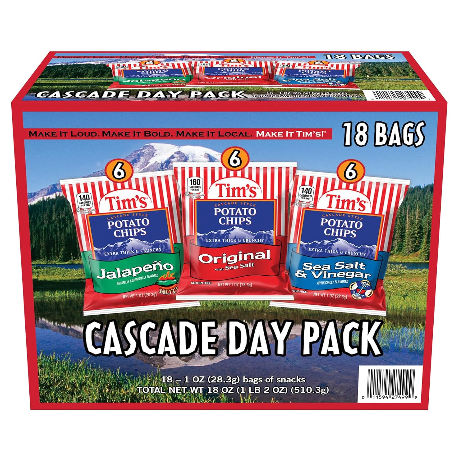Tim's Cascade Day Pack, 18 Count - Amazon