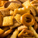 Close up of assorted snack mix