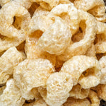 Close up image of pork rinds