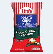 Tim's Potato Chips, Sour Cream and Onion Potato Chips Tim's Cascade Snacks 