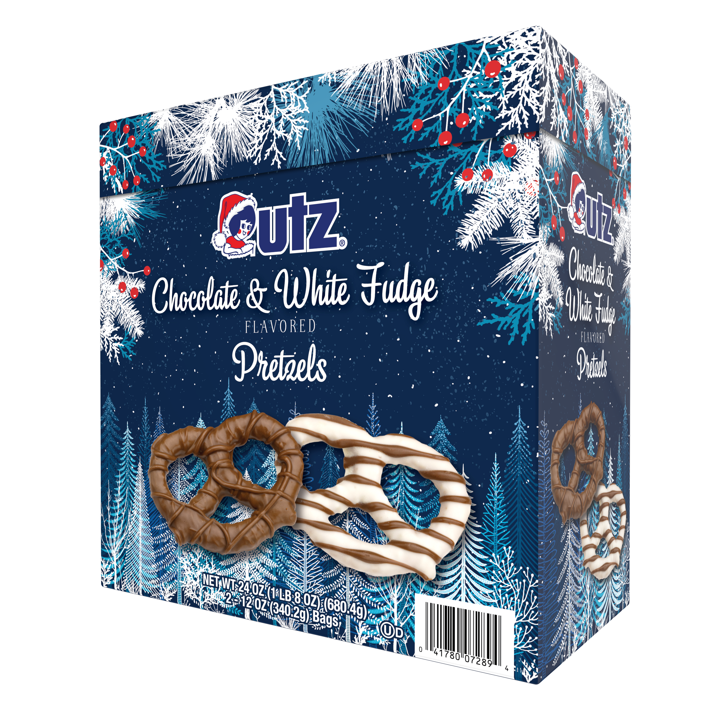 Utz Chocolate Pretzels Milk & White Chocolate Flavored