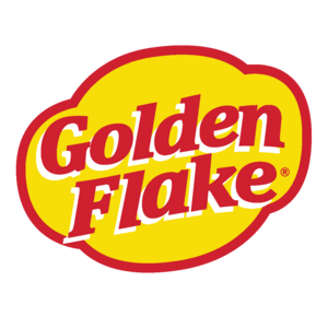 Golden Flake logo with yellow background and red text