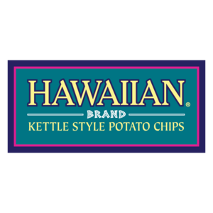 Hawaiian Brand Kettle Style Potato Chips logo on a white background