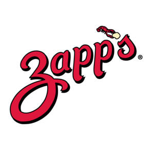 Zapp's logo in red on a white background